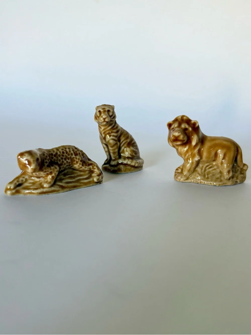 Wade Ceramics England Lion Tiger and Leopard Figurines- Big Cats Collectibles
